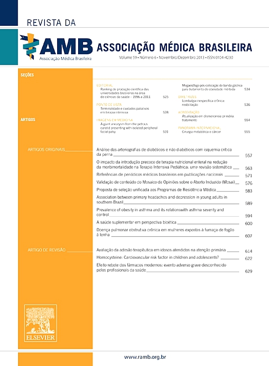 Go to journal home page - Revista da Associação Médica Brasileira